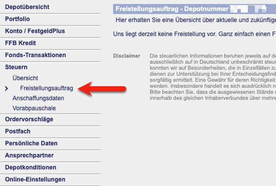 Freistellungsauftrag bei der FFB einfach online einrichten und Kapitalerträge steuerfrei nutzen